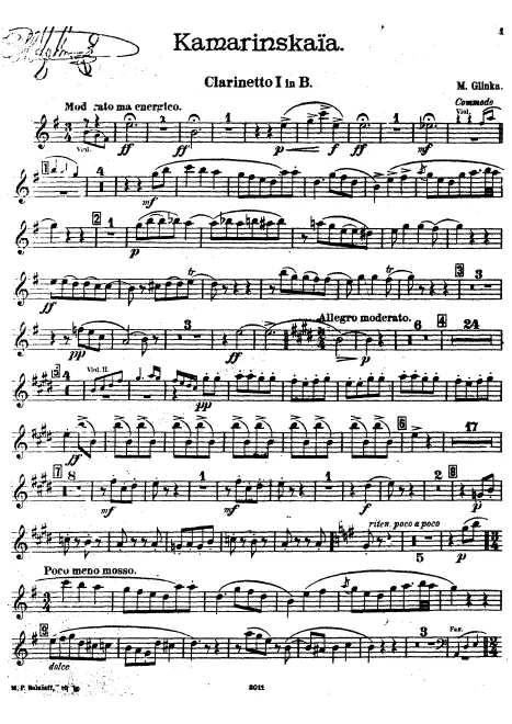 Clarinet 1, 2 (B♭)