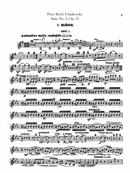 Oboe 1, 2, English Horn