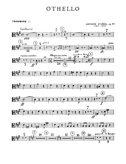Trombone 1, 2, 3, Tuba