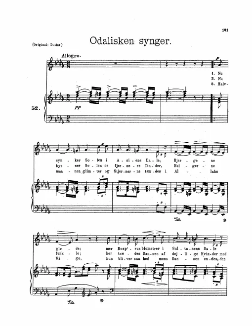Complete Score (transposed down to )