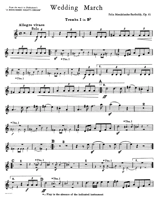 Trumpet 1, 2, 3 (B), 1, 2, 3 (C)