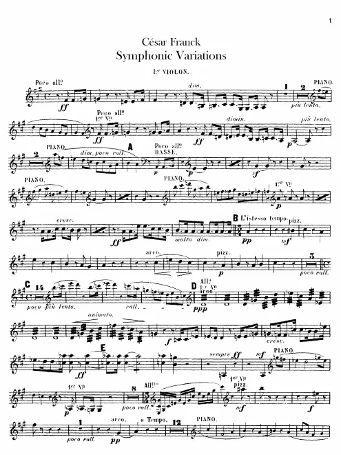 Violins I, II