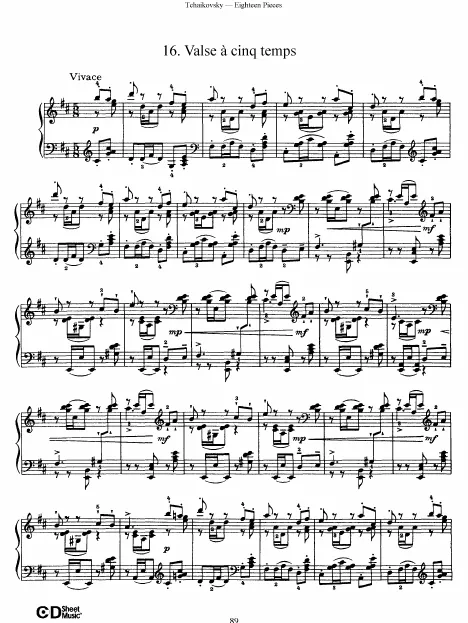 16. Valse á cinq temps