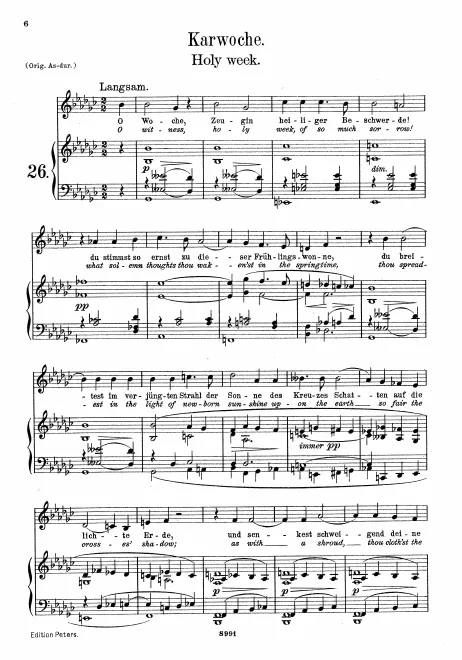 26. Karwoche (D♭ major)