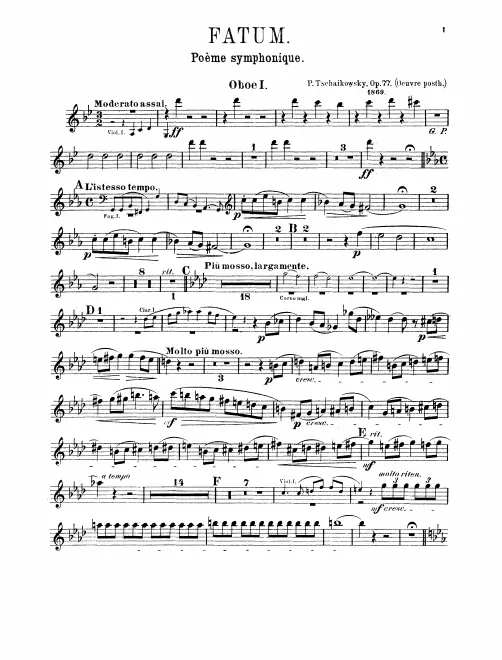 Oboe 1, 2, English Horn