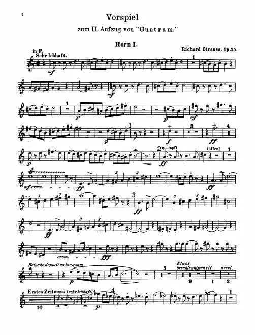 Horn 1, 2, 3, 4 (D/F/C/E/E♭)