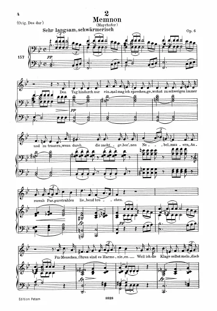 Complete Score (Medium / Low Voice, transposed to )