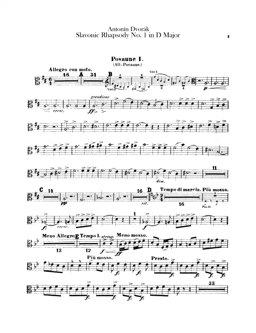 Trombone 1 (alto), 2 (tenor), 3 (bass)