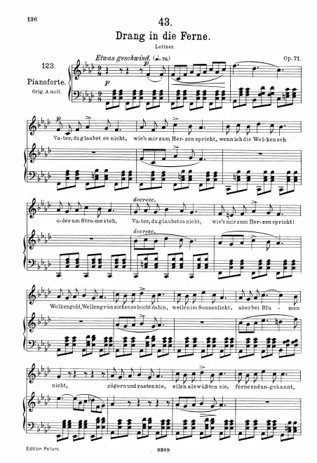 Complete Score (Medium Voice, transposed to )