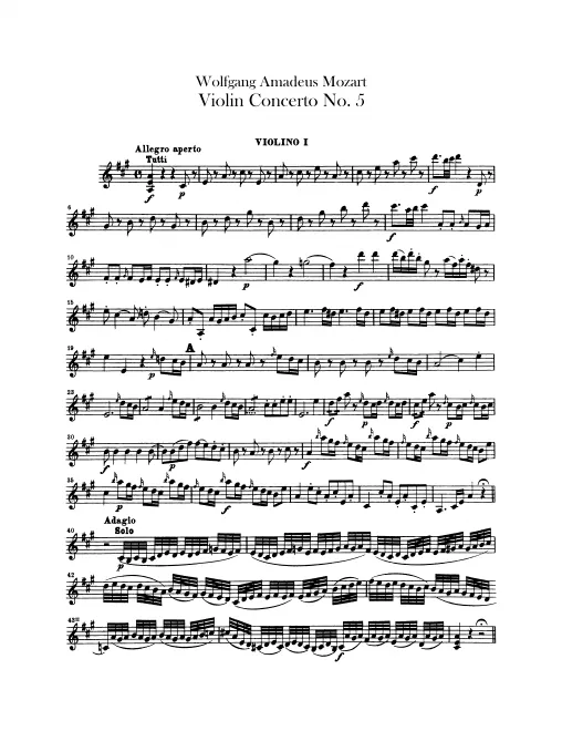 Violins I, II
