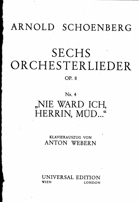 4. Nie ward ich, Herrin, müd'