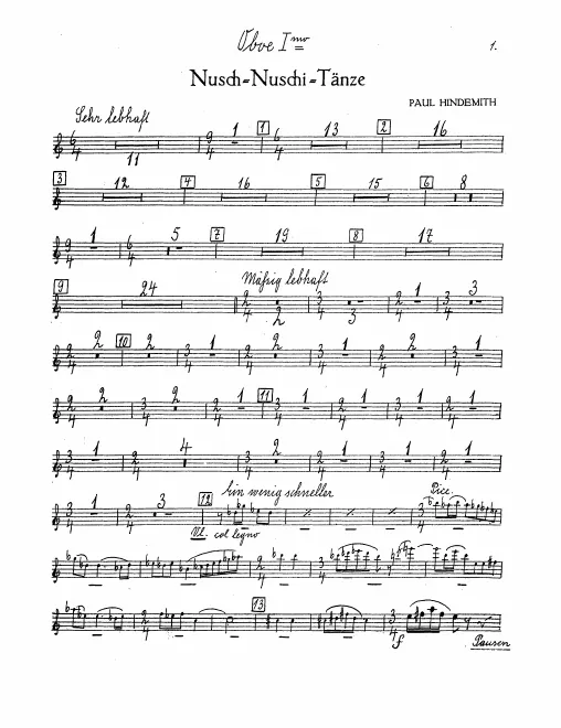 Oboe 1, 2, English Horn