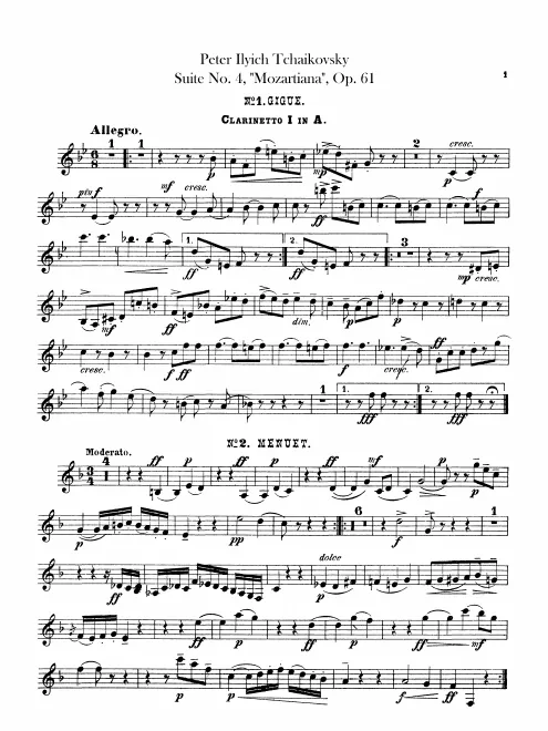 Clarinet 1, 2 (A, B, C)