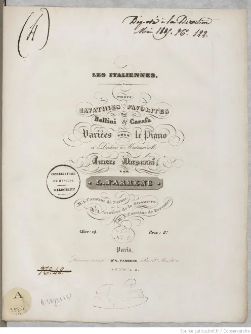 No.3 Cavatine de Carafa's Bérénice