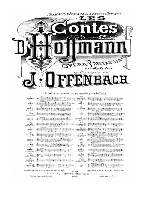 No.5, Chanson de Kleinzach: "Il était une fois à la cour d'Eisenach" (A minor)