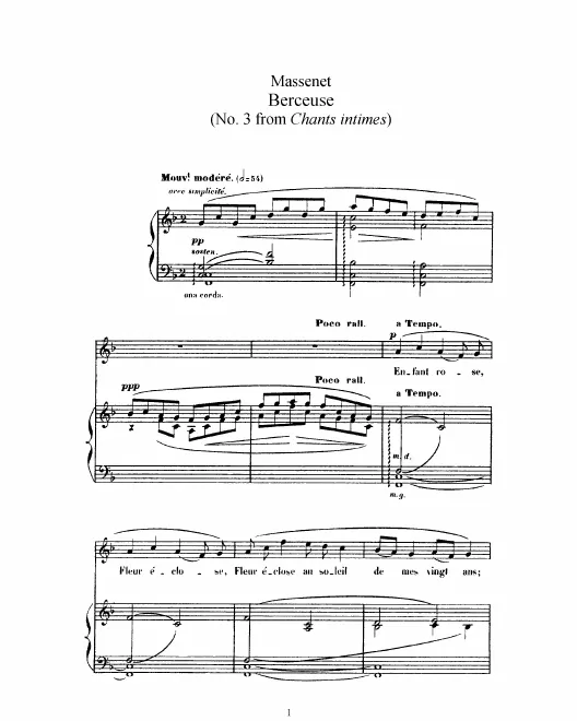 3. Berceuse (F major, high voice)