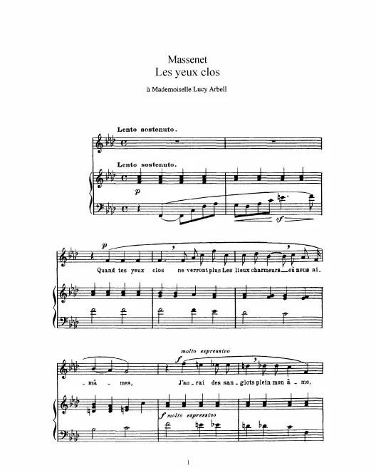 Complete Score (: high voice and piano)
