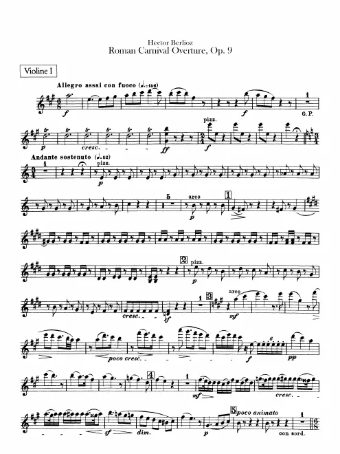 Violins I, II