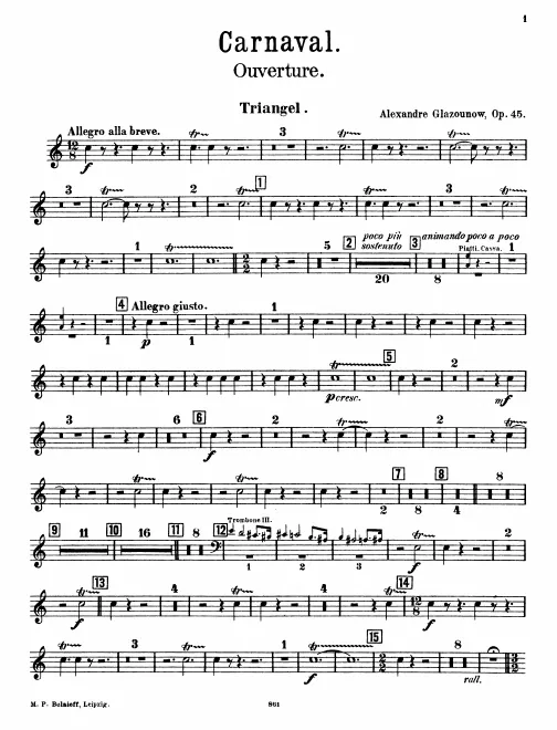 Triangle, Tambourine, Cymbals, Bass Drum