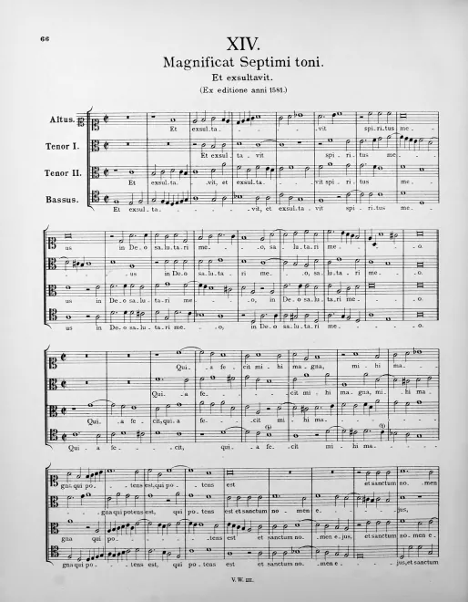 Magnificat Septimi toni (even verses)