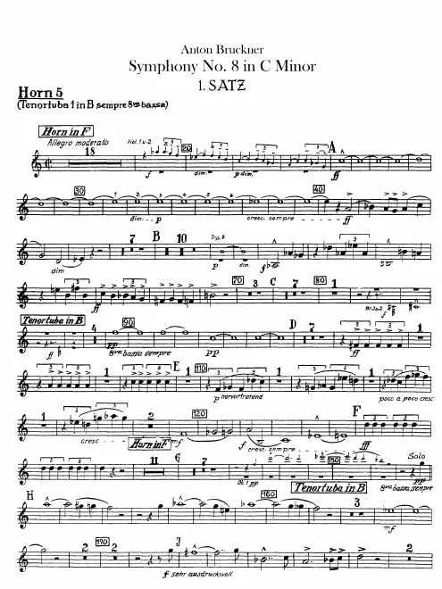 Horn 5 (F)/Tenor Wagner Tuba 1 (B)