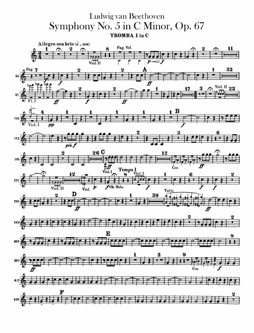 Trumpet 1, 2 (C), 1, 2 (B transposed)