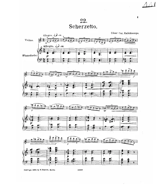 22. Scherzetto