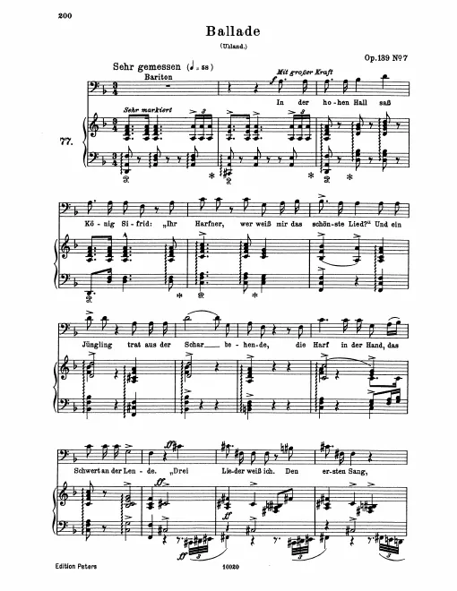 Complete Score (original version for baritone voice)