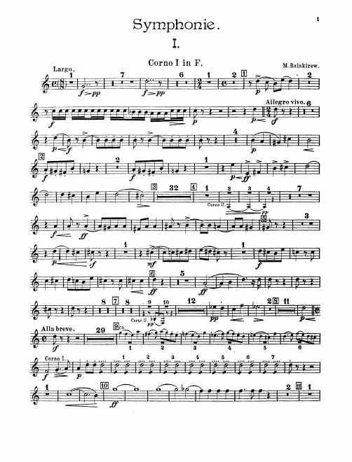 Horn 1, 2, 3, 4 (F)