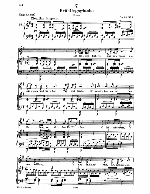 Complete Score (Medium voice, transposed to )