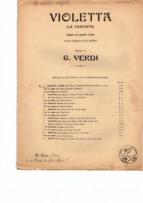 3. Buvons au bonheur de la vie (= Libiamo ne'lieti calici)