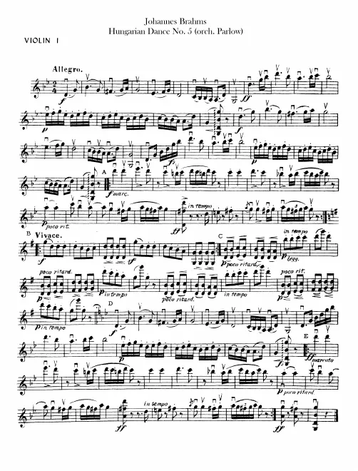 Violins I, II