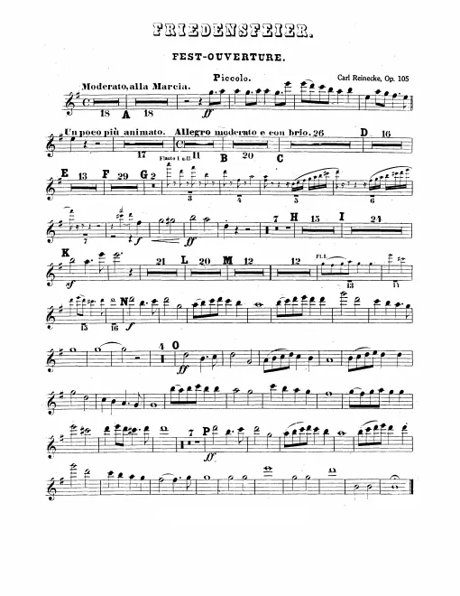 Piccolo, Flute 1, 2