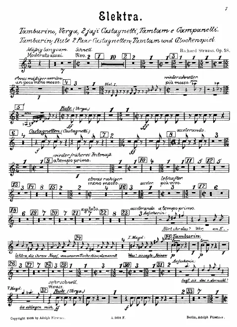 Tambourine/Rute/Castanets/Tam-Tam/Glockenspiel