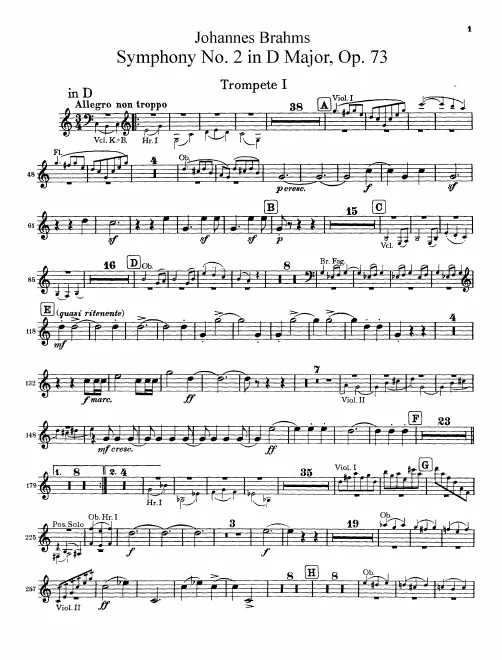 Trumpet 1, 2 (D, B)