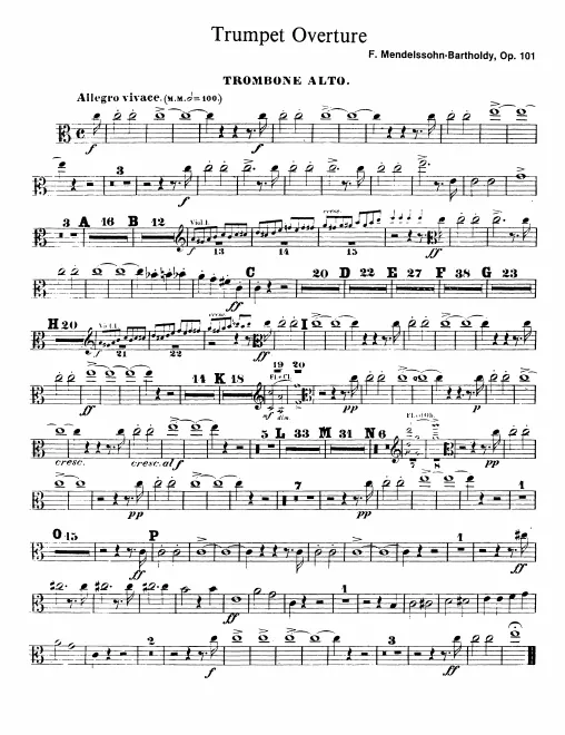 Trombone 1, 2, 3 (Alto, Tenor, Bass)
