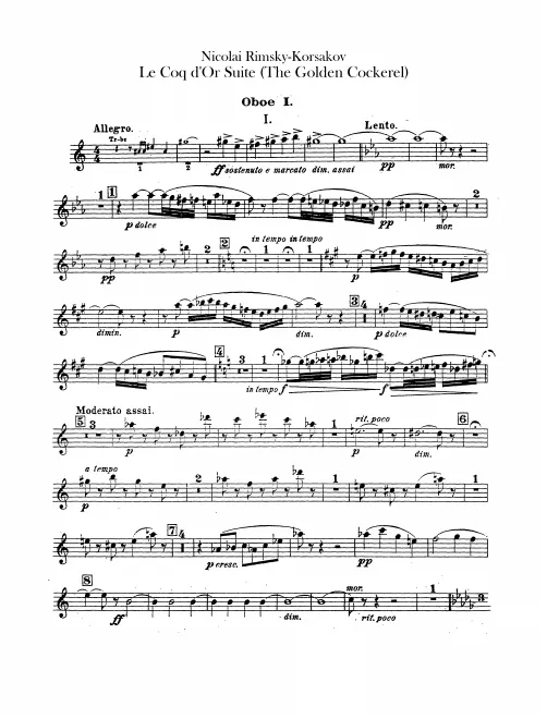 Oboe 1, 2, English Horn