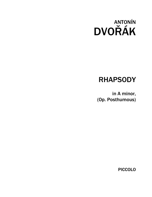 Piccolo, Flute 1, 2