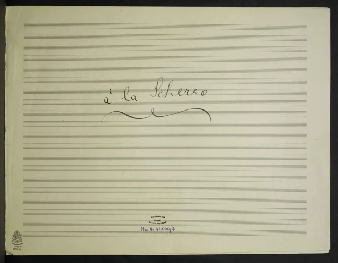 2. Short score draft, sketches (Mus.Hs.41000/7)
