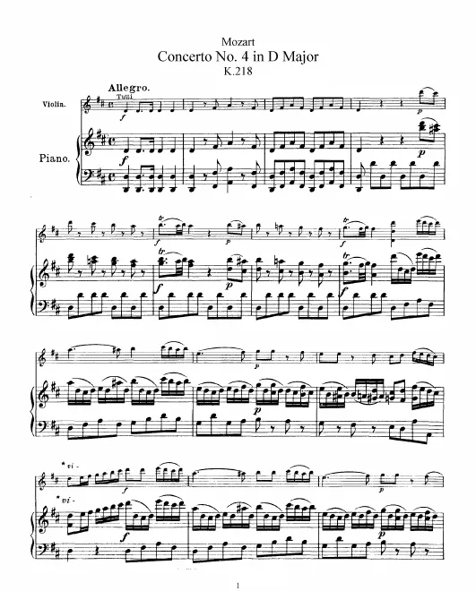 Complete Score and Violin Part (with cadenzas)