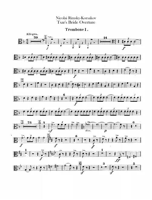 Trombone 1, 2, 3, Tuba