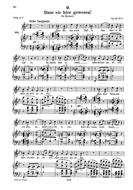 Complete Score (Medium Voice, transposed to )