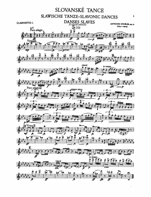 Clarinet 1, 2 (A/B♭)
