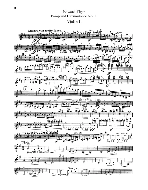 Violins I, II