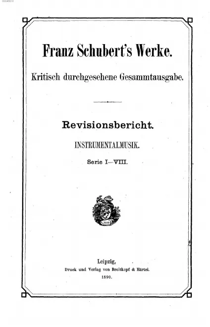 Vol.1. Instrumentalmusik (Serie I-VIII)