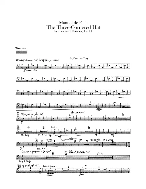 Timpani, Percussion Score: Xylophone/Cymbals/Glockenspiel