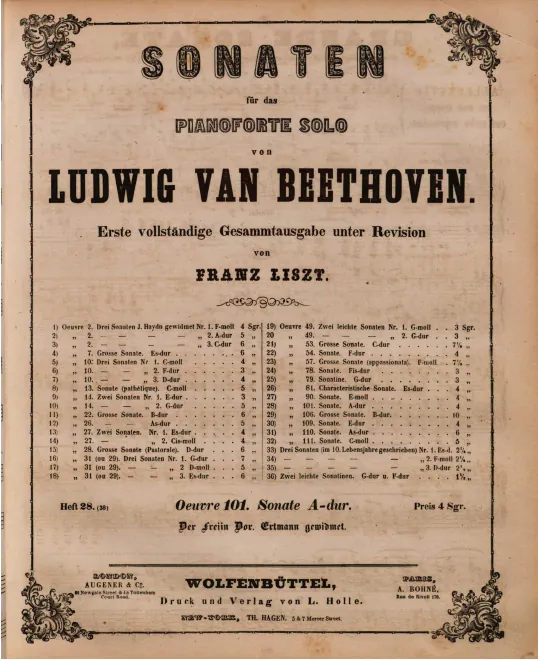 Heft 28: Piano Sonata No.28, Op.101