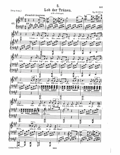 Complete Score (very low voice, transposed to )
