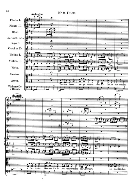 2. Duet "Vor dem Busen möge blühen"