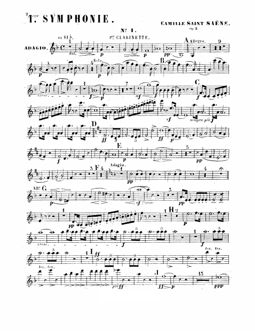 Clarinet 1, 2 (B/C/A), Bass Clarinet (B)